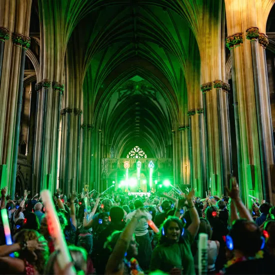 90s Silent Disco inside Durham Cathedral at Durham Cathedral