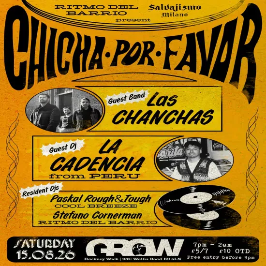 Ritmo Del Barrio presents Chicha Por Favor at GROW