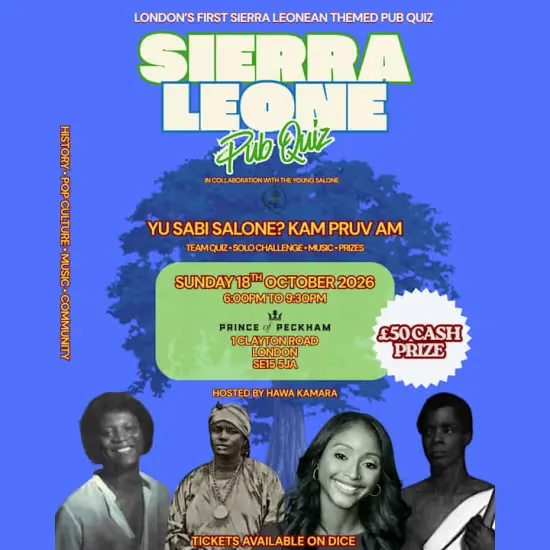 PRINCE OF PECKHAM PRESENTS: SIERRA LEONE PUB QUIZ EVENT.. PART2 at Prince of Peckham