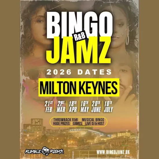 Bingo Jamz Milton Keynes | 2026 at Rumble Rooms Milton Keynes