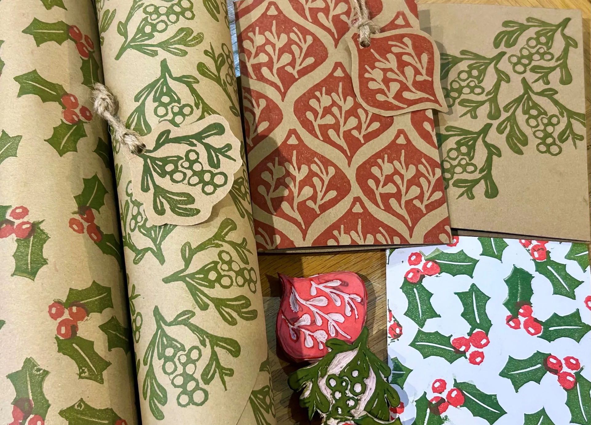 Festive Card and Gift Wrap Lino Printing at Studio 4