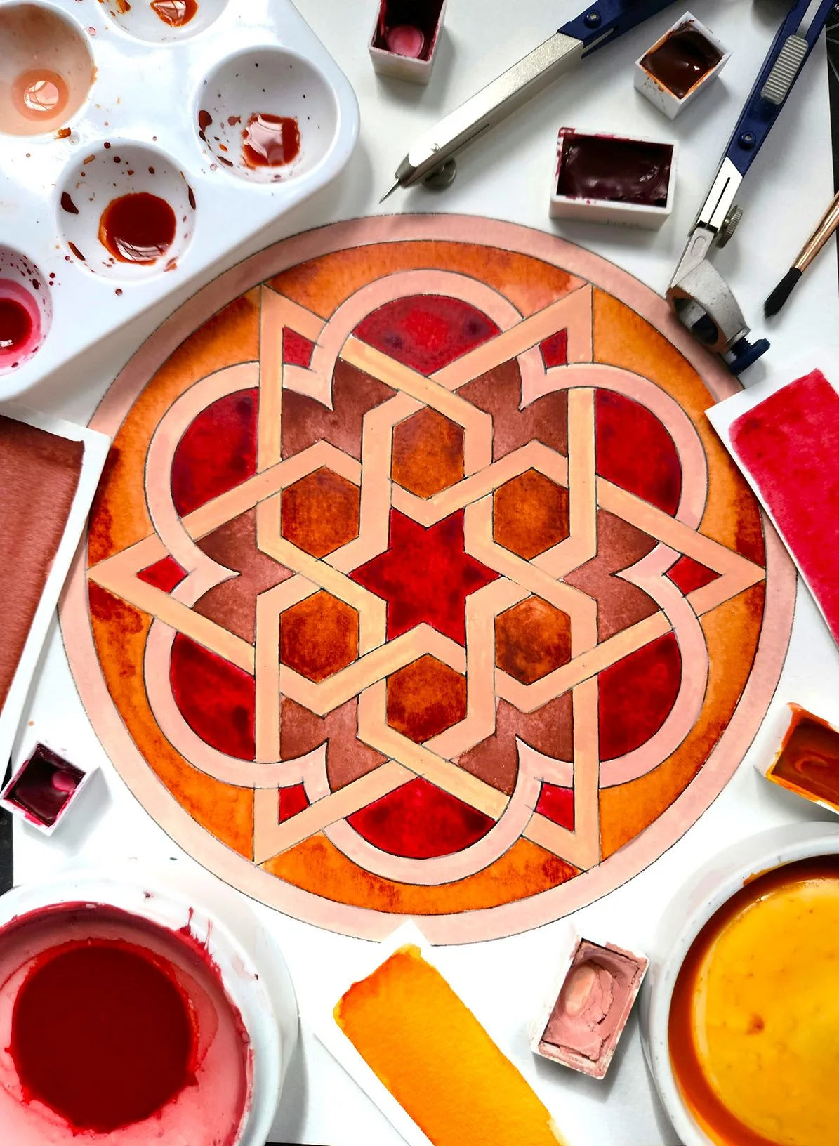 Islamic Geometry for Beginners: Six-fold Ottoman pattern from Syria at Studio 4