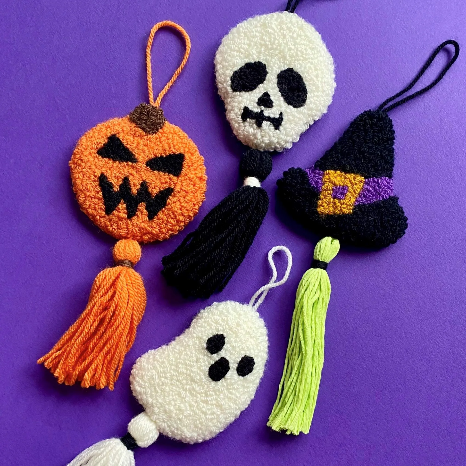 Punch Needle Embroidery Halloween Decoration at Studio 4