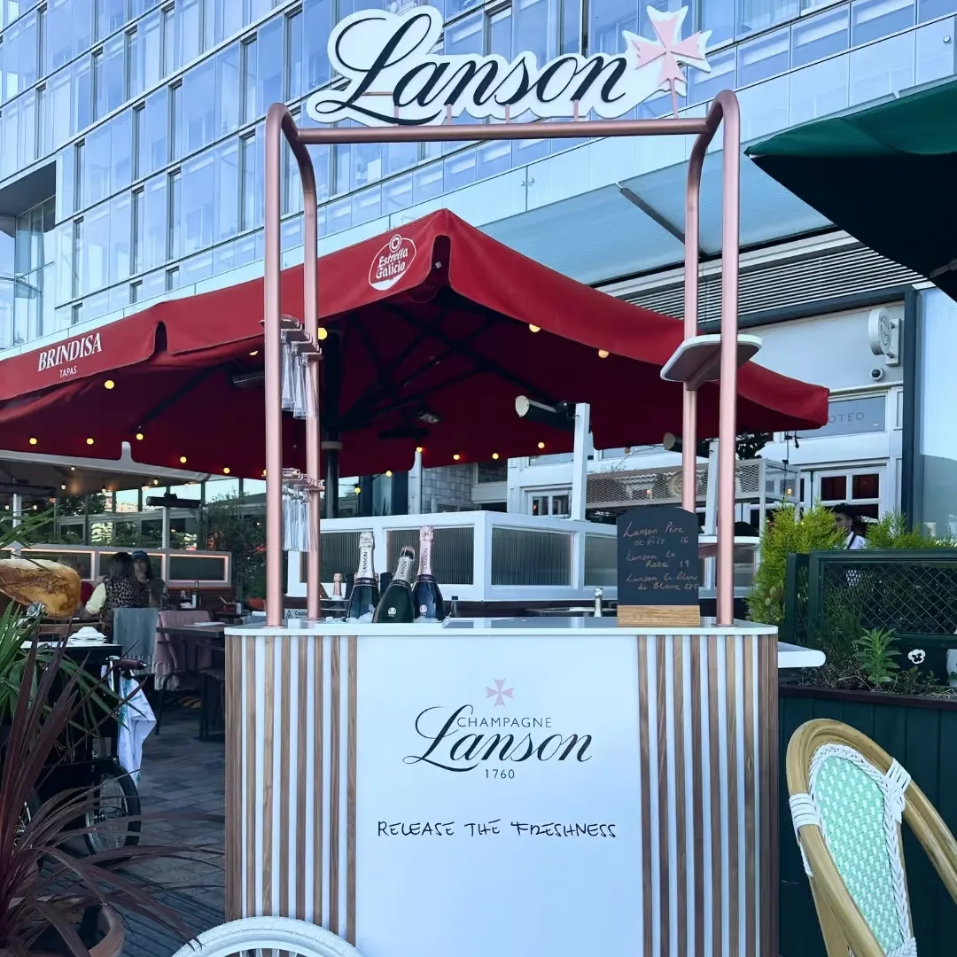 Wright Brothers X Lanson Oyster and Champagne Cart at Battersea Power Station