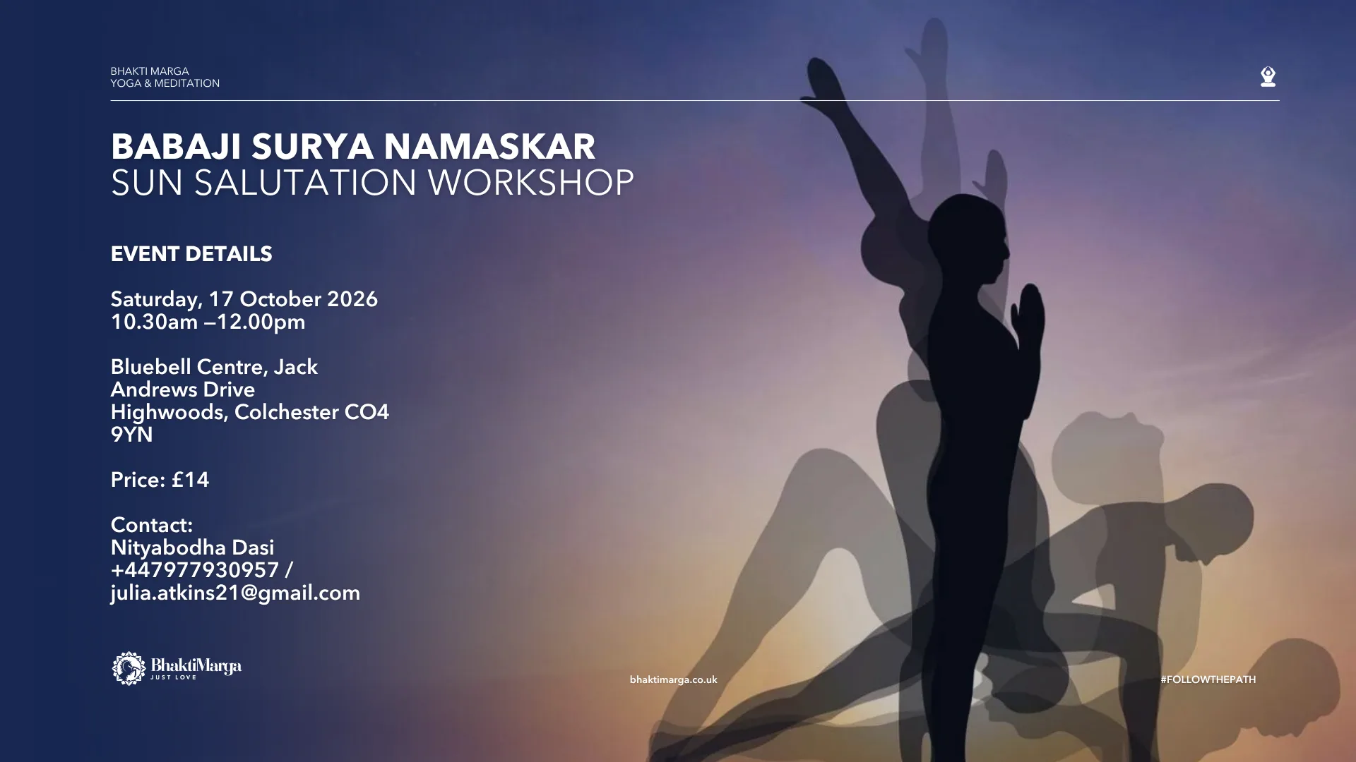 BABAJI SURYA NAMASKAR at Bluebell Centre