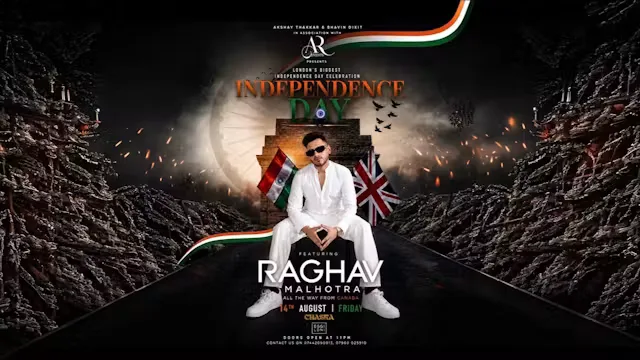 PROUD TO BE INDIAN : INDEPENDENCE DAY BOLLYWOOD PARTY : Ft RAGHAV MALHOTRA at Egg London Nightclub