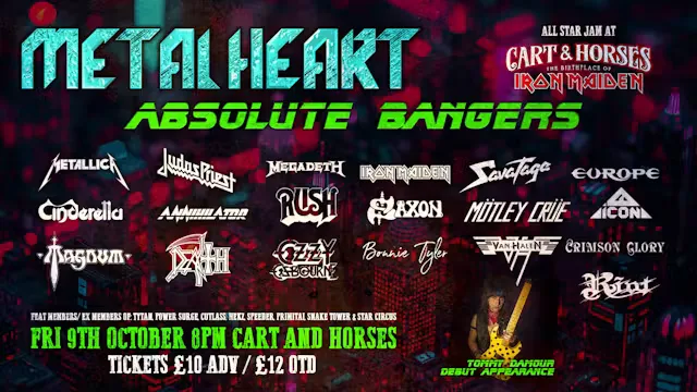 METAL HEART - ABSOLUTE BANGERS - Live 80s rock / Metal / Thrash
