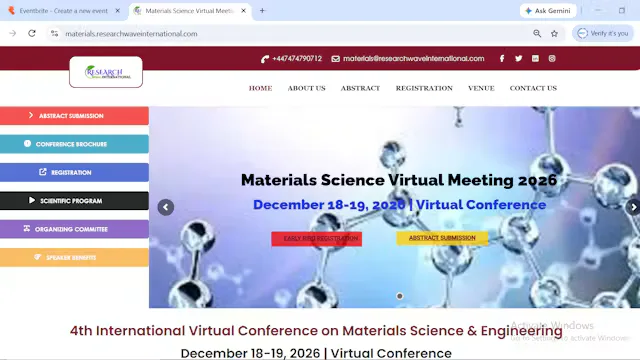 4th International Virtual Conference on Materials Science & Engineering