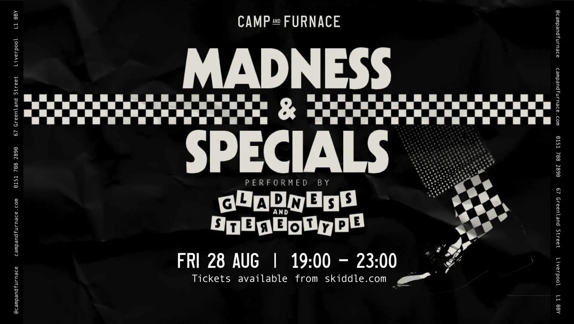 Madness & Specials – 2 Tone Tribute – with Gladness & Stereotype at Camp And Furnace