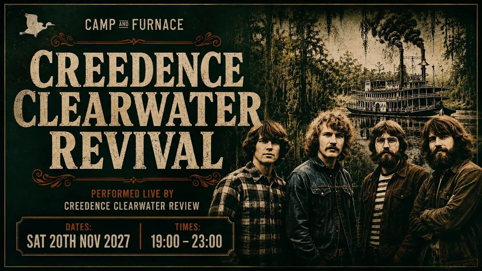 Creedence Clearwater Revival performed LIVE in Liverpool at Camp And Furnace