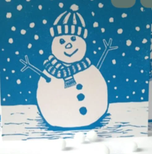 Christmas Card Lino Printing at The Canal Museum