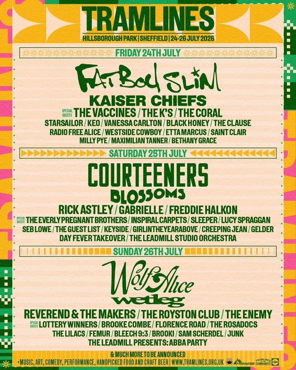 Tramlines Festival 2026 - Saturday Tickets at Hillsborough Park