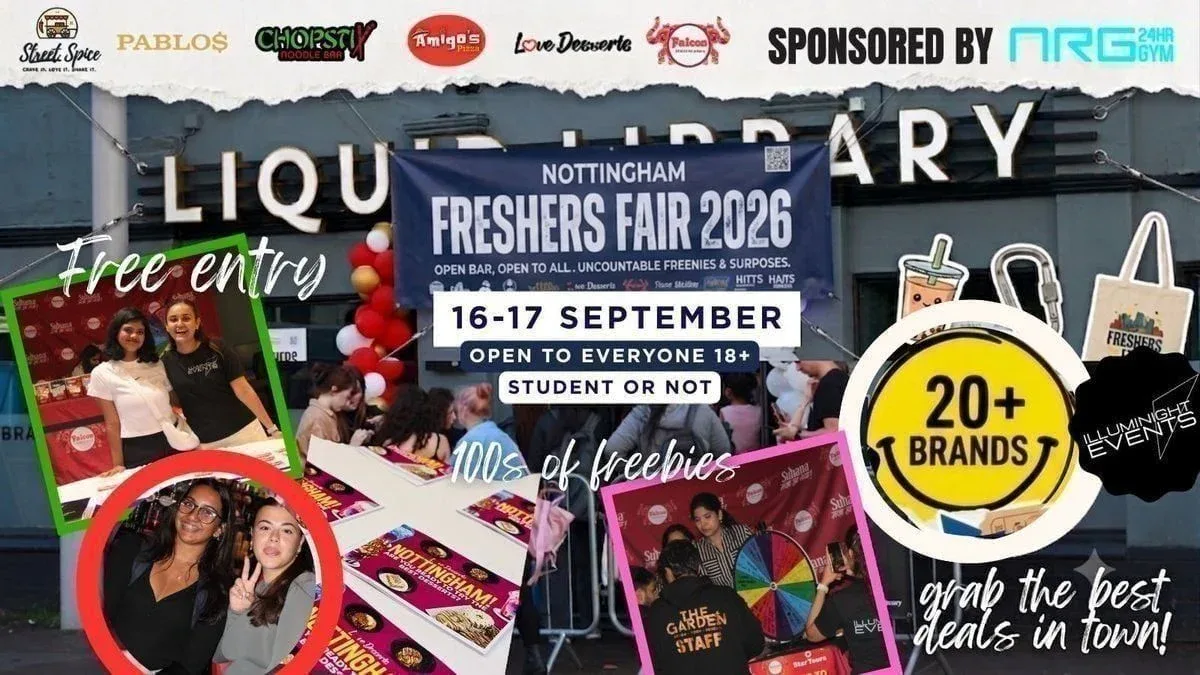 Nottingham Freshers Fair 2026 at Liquid Library
