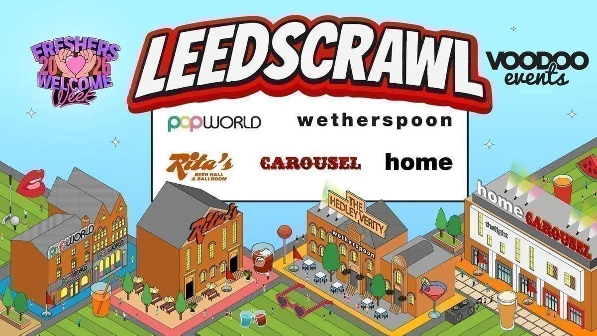 OFFICIAL LEEDSCRAWL ⛳🏌🏼‍♂️ The Original Leeds Bar Crawl ⛳🏌🏼‍♂️ 5000 Students 7 Venues - FREE T SHIRT 👕 - Sold Out 15 Years Running 🏆 at Disco Spoons, Ritas, Popworld, Carousel, HOME, & Many more TBA