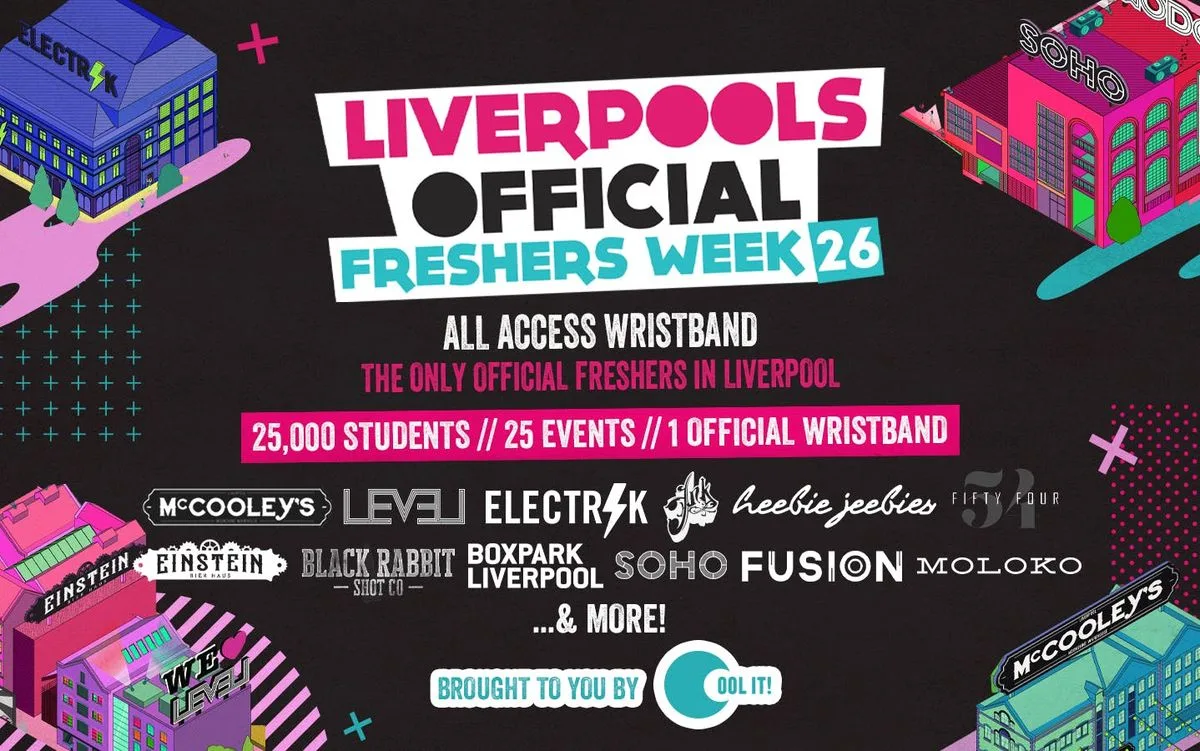 Liverpool's OFFICIAL All Access Freshers Wristband 2026 🎟️