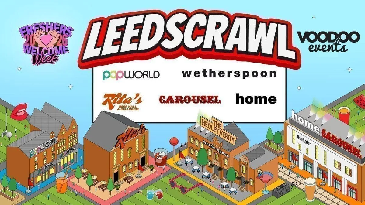 OFFICIAL LEEDSCRAWL ⛳🏌🏼‍♂️ The Original Leeds Bar Crawl ⛳🏌🏼‍♂️ 5000 Students 7 Venues - FREE T SHIRT 👕 - Sold Out 15 Years Running 🏆 at Disco Spoons, Ritas, Popworld, Carousel, HOME, & Many more TBA