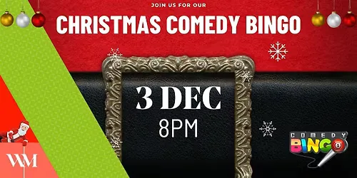 Christmas Comedy Bingo 3 December at Warrington Market