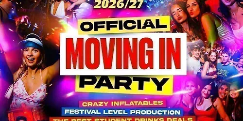 Reading's Official Moving In Party 🚀 ON SALE NOW at Reading Students' Union