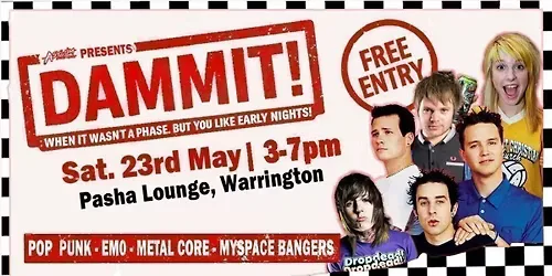 DAMMIT!: The (daytime) Elder Emo event returns! at Pasha Lounge