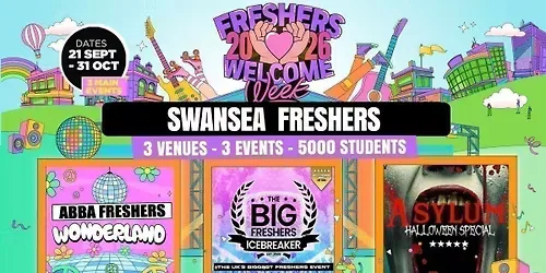 Swansea Freshers Welcome Week 2026 🎓 - UK Largest Freshers Events - Sold out 10 years Running 🏆 at Aurora PROSTIR Studio