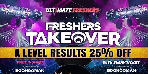 SCOTTISH HIGHER RESULTS 25% OFF SALE 🎓 FRESHERS TAKEOVER GLASGOW 2026 ⚡️ Official Student Partners with BoohooMAN 👕 FREE T-Shirt with Every Ticket! ⚡Sold Out 15 years Running! at The Garage