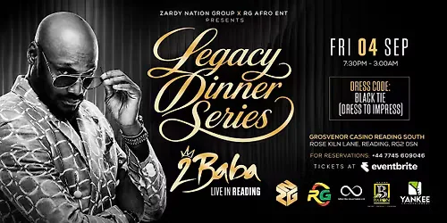 Legacy Dinner Series ft 2Baba (2Face Idibia) – Live in Reading | Black tie