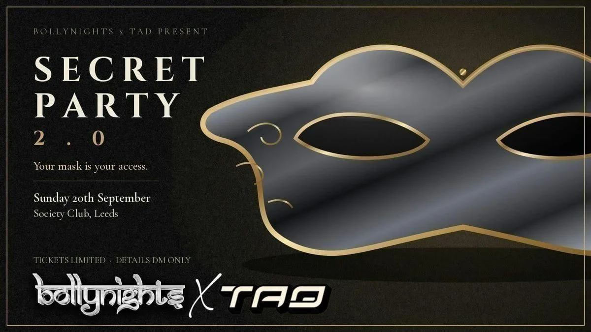 Leeds Bollynights - Secret Party 2.0 - 20th September | @ SOCIETY at Society
