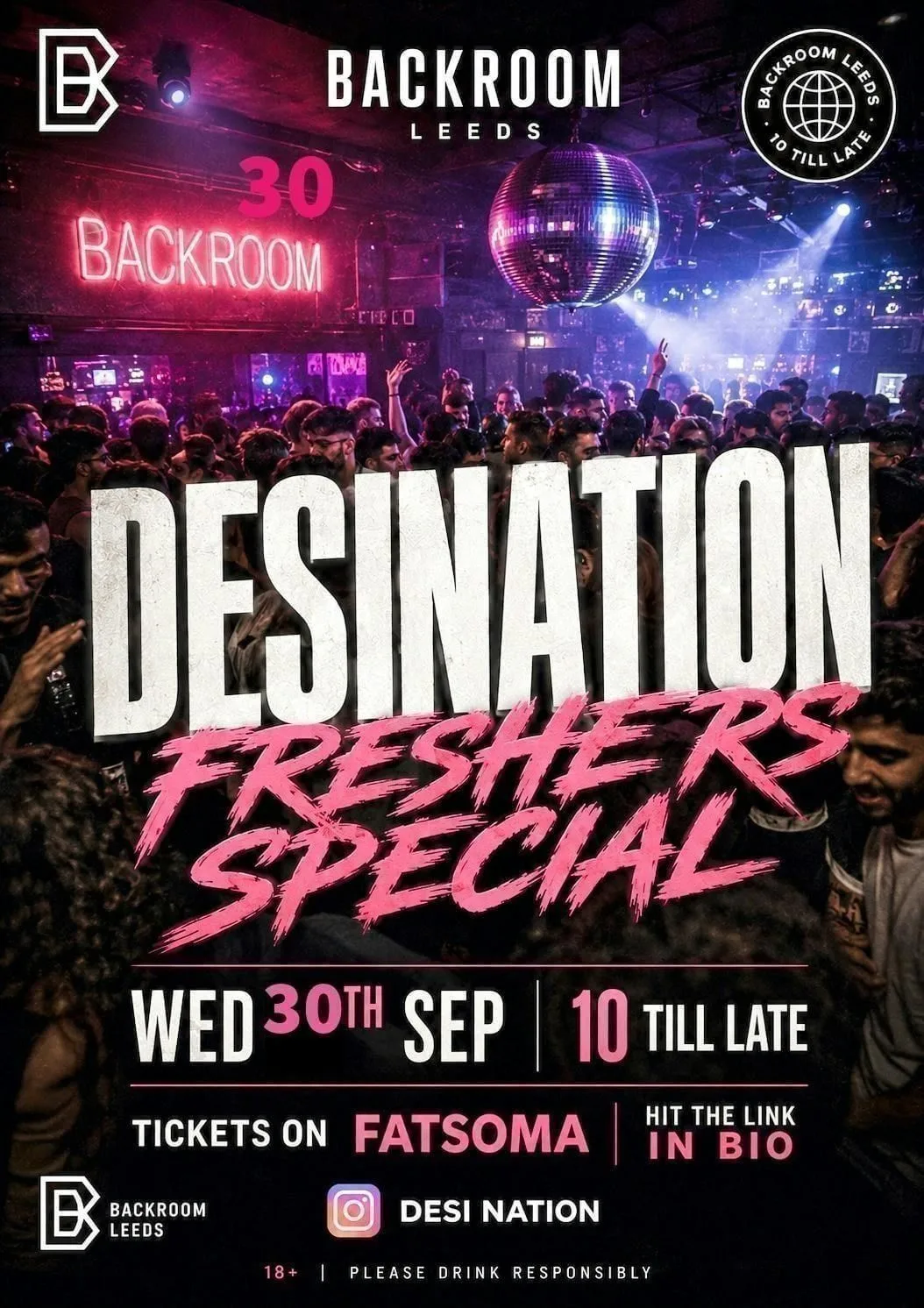 DESINATION LEEDS at The Backroom
