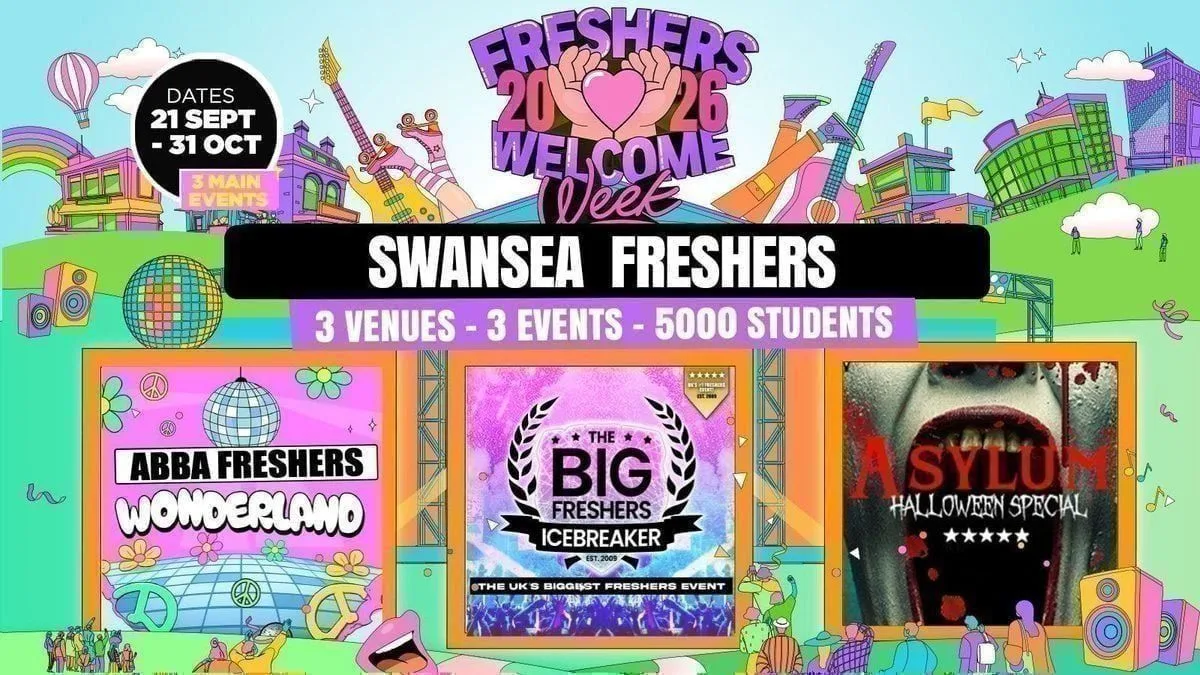 Swansea Freshers Welcome Week 2026 🎓 - UK Largest Freshers Events - Sold out 10 years Running 🏆 at Jack Murphys