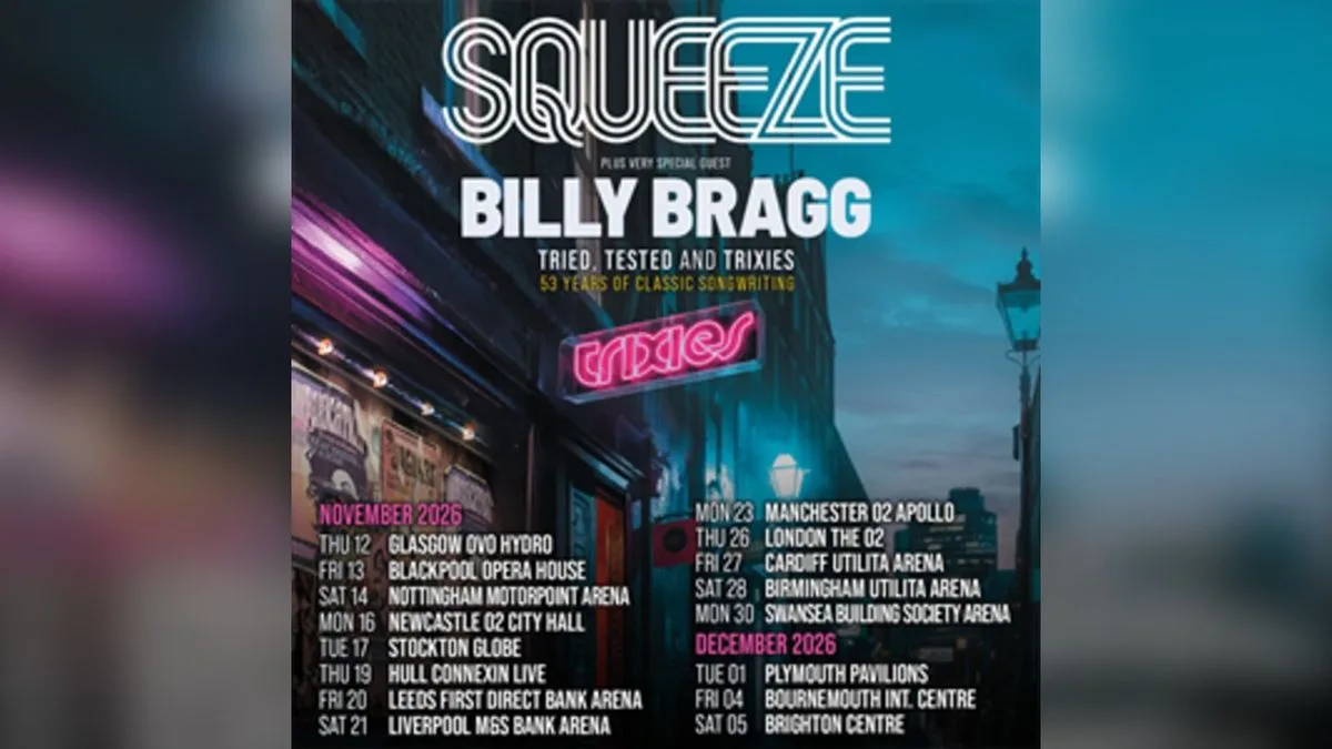 Squeeze and Billy Bragg at Swansea Arena at Swansea Arena