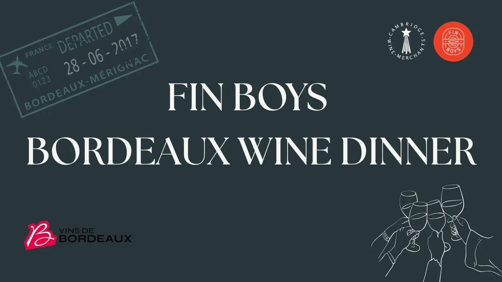 Bordeaux wine dinner at Fin Boys – 12 August