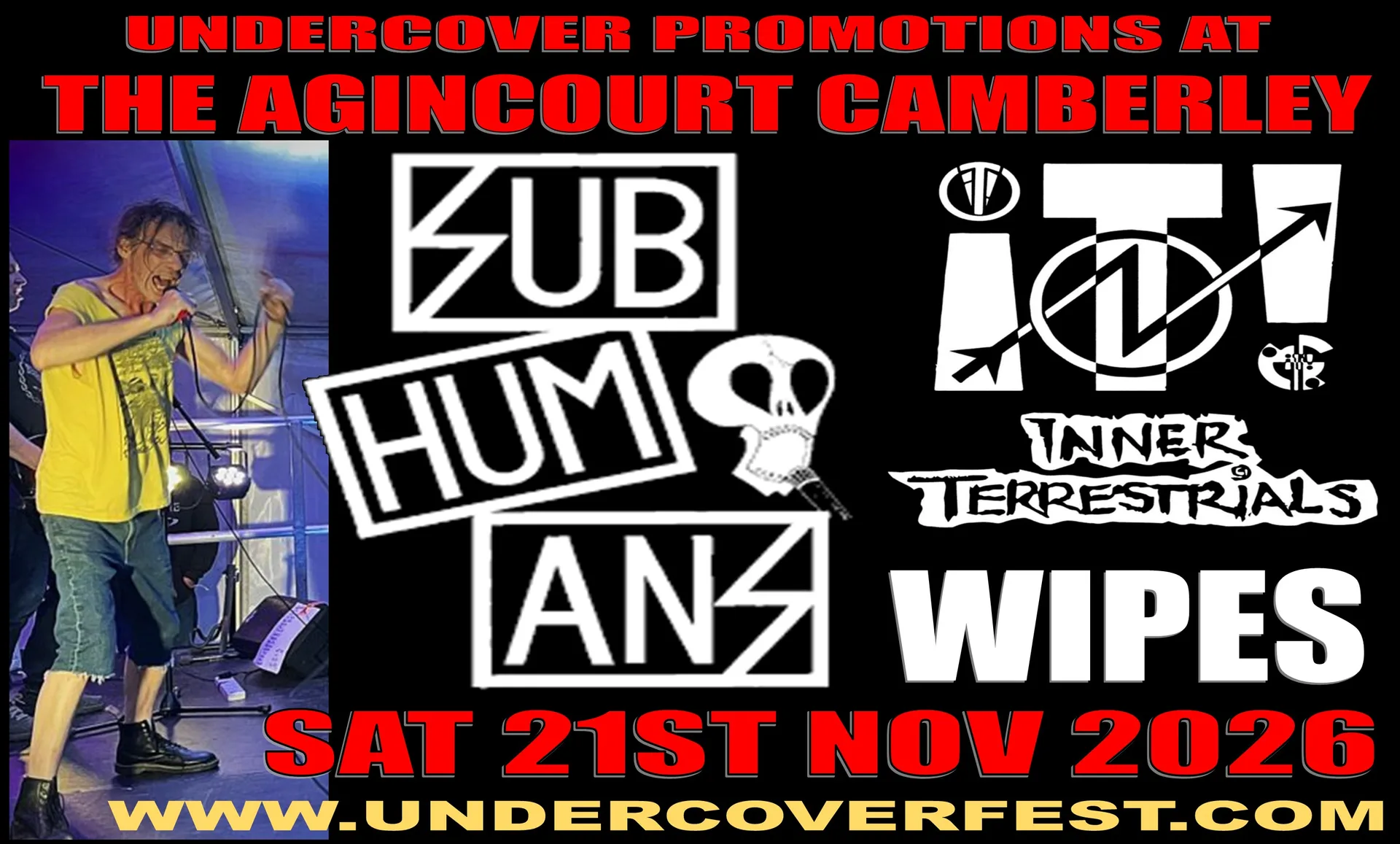 SUBHUMANS AND VERY SPECIAL GUESTS BACK IN SURREY at The Agincourt