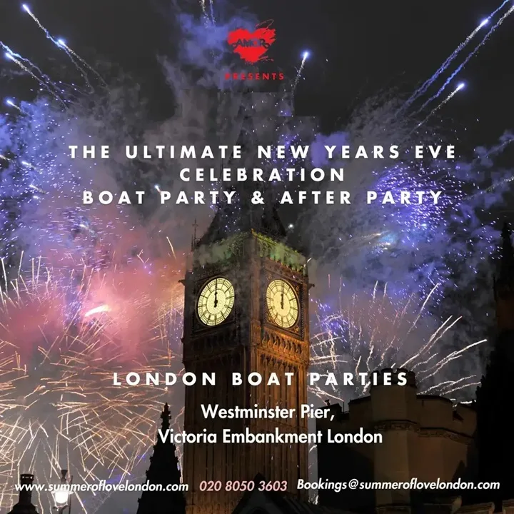 New Year's Eve on the Thames and free after-party on NYE / last tickets at Crown Pier
