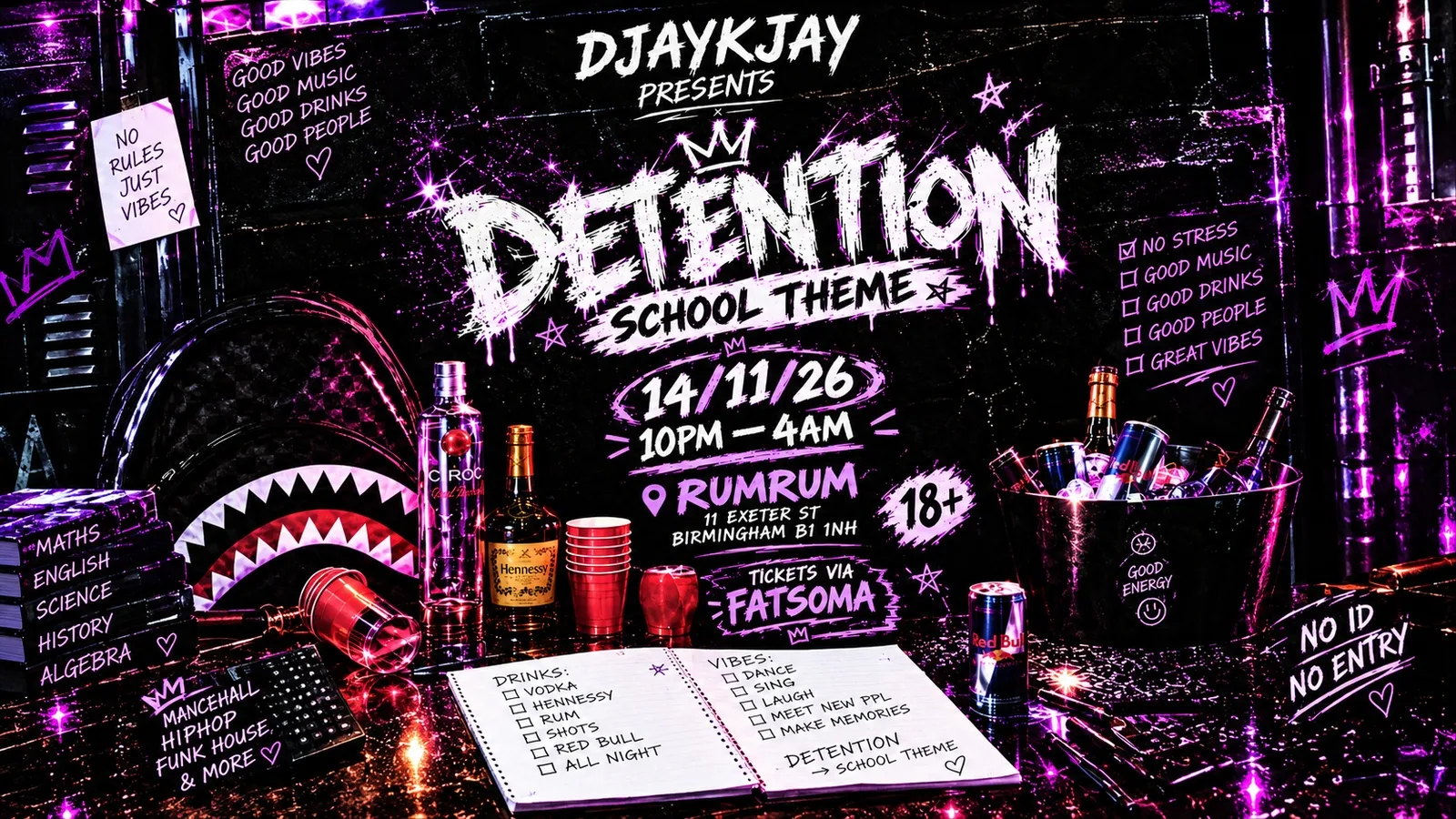 DETENTION (SCHOOL THEME) at RumRum VIP Bar & Lounge
