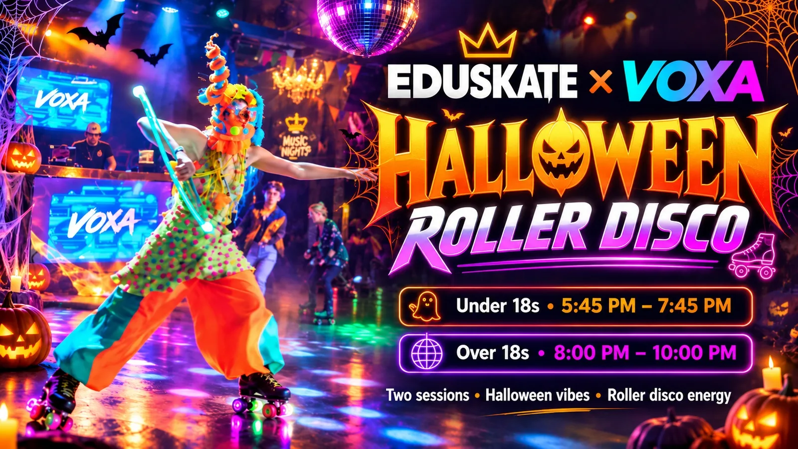 VOXA HALLOWEEN ROLLER DISCO at VOXA Plymouth