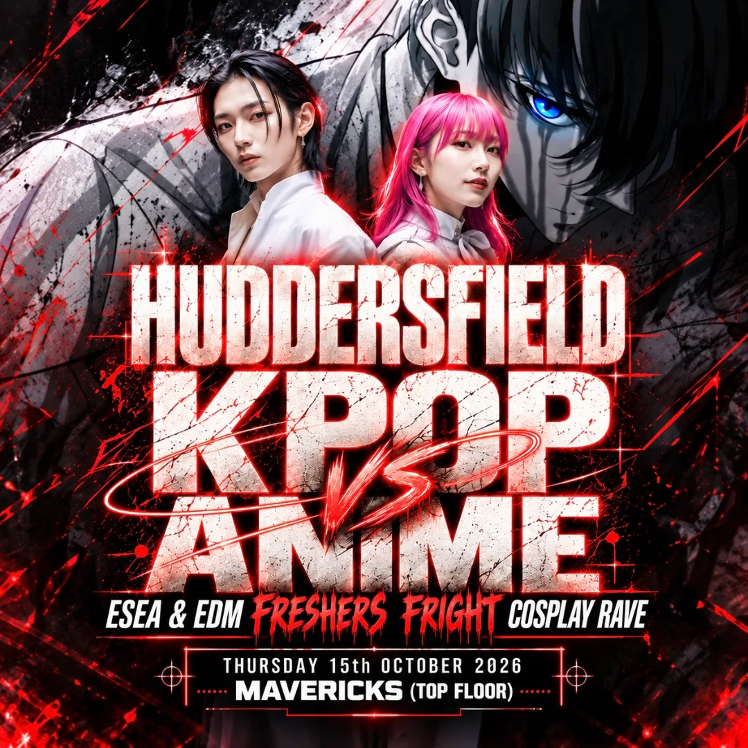 HUDDERSFIELD KPOP X ANIME Club Night: Freshers Fright Cosplay Rave | 2 Floors | KPop Anime EDM | 15/10/26 (TICKET ONLY) at Maverick's 80s Lounge