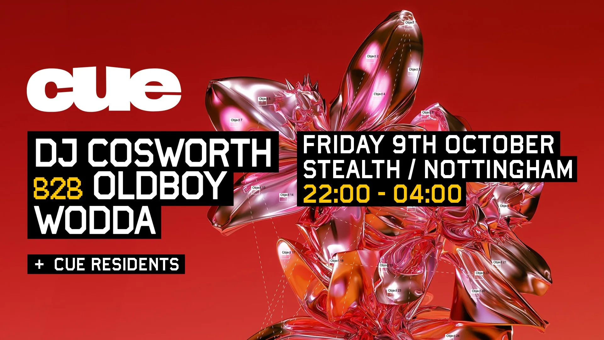 CUE - Nottingham w. DJ Cosworth b2b Oldboy, Wodda & more at Stealth