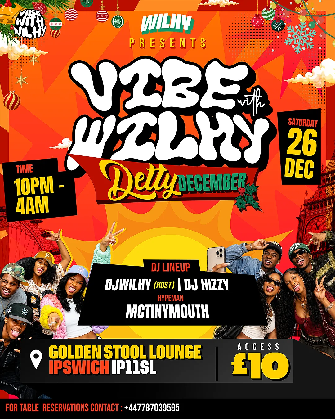 VIBEWITHWILHY DETTY DECEMBER at The Golden Stool Restaurant and Bar