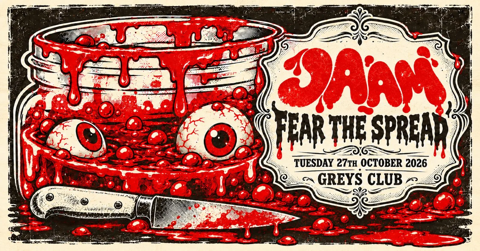 jaam tuesdays - spread the fear @ greys club - halloween special 🎃 terrace, basement and live music lounge ⚡️ at Greys Club