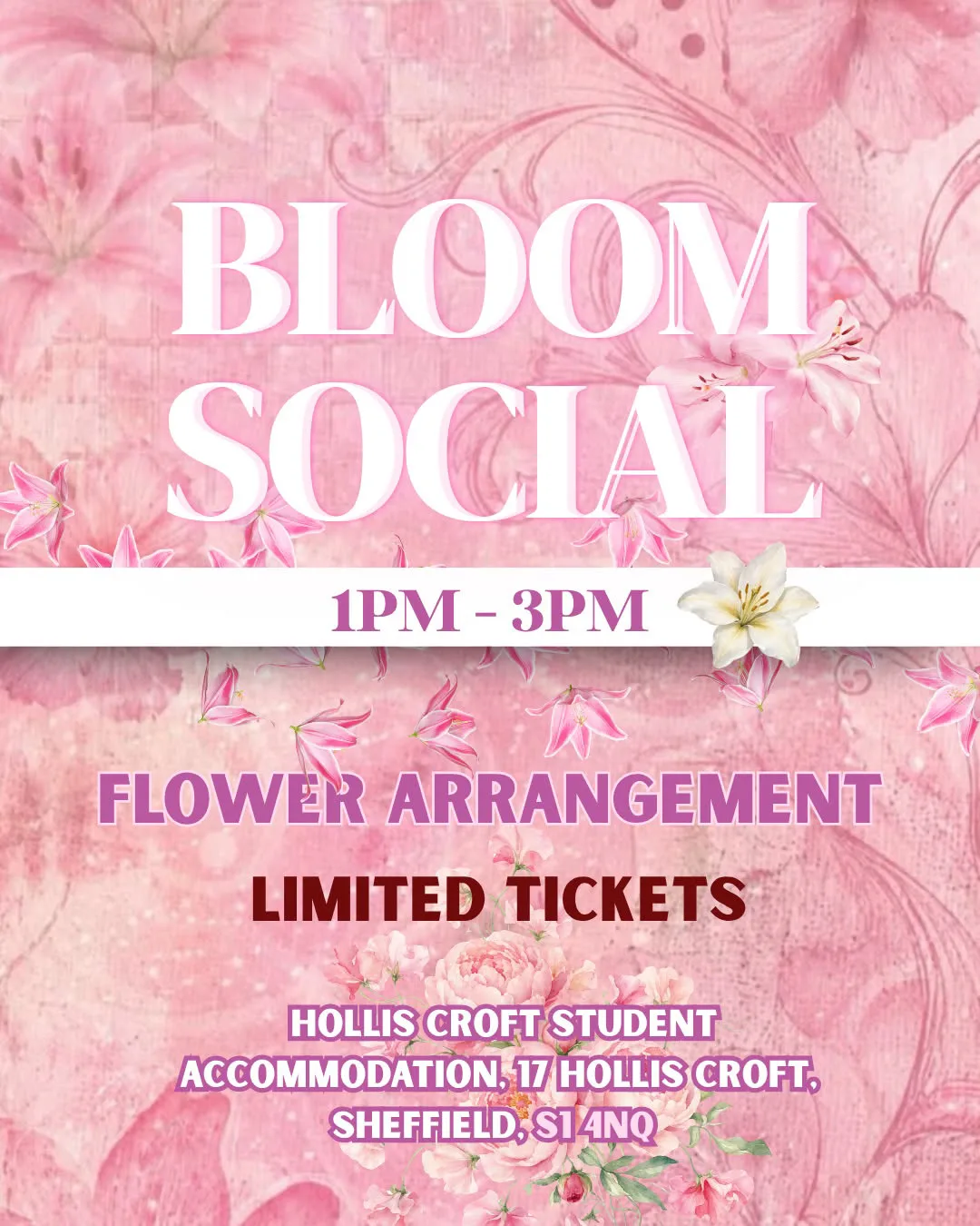 Bloom social at Student Roost - Hollis Croft