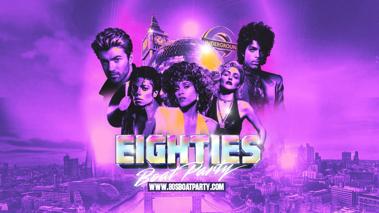 80s London Boat Party with FREE After Party!