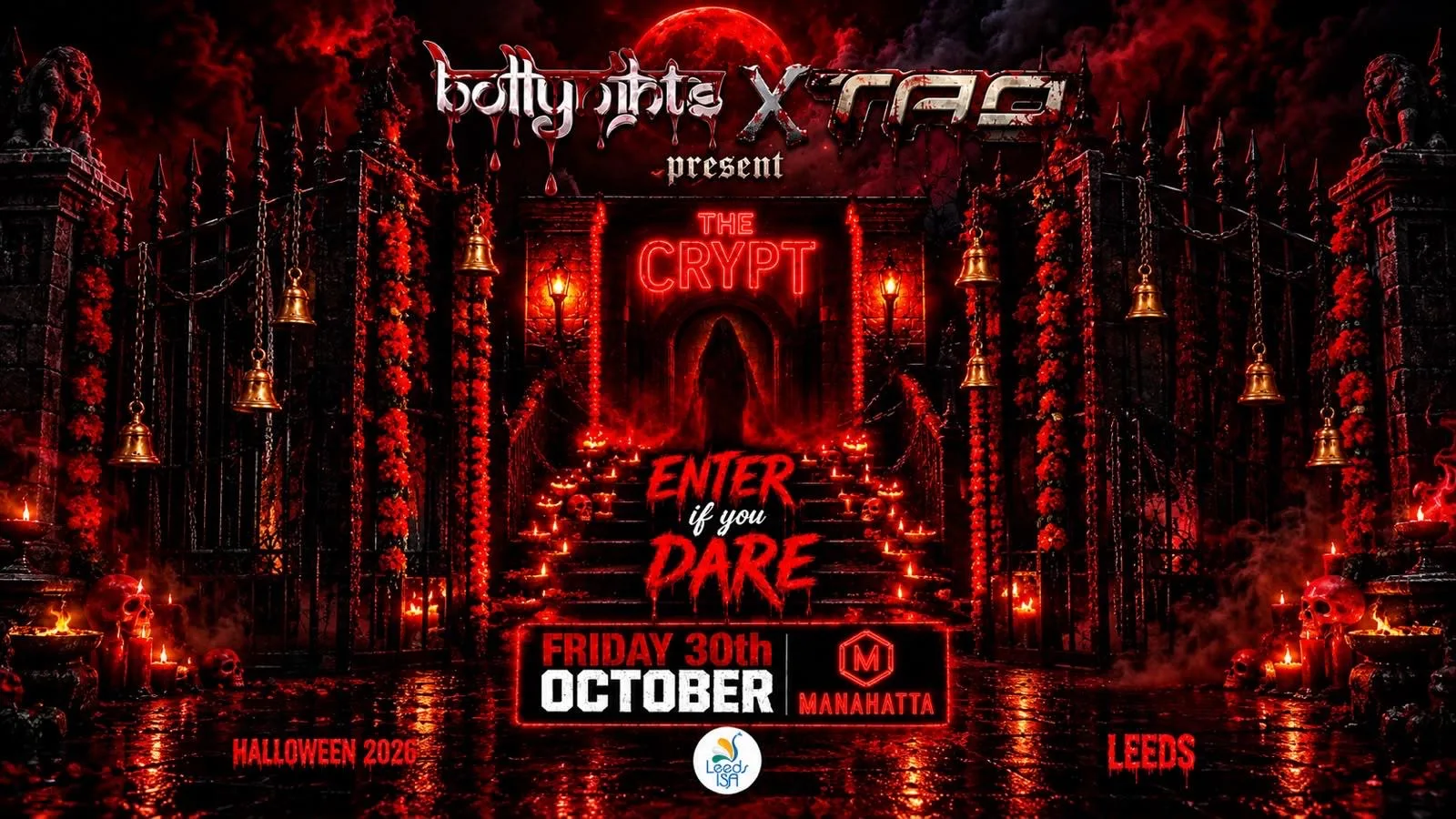 Leeds Bollynights  - The CRYPT 🔪🩸💀 | Halloween party (enter if you dare ) | 30th October  | Manahatta Greek street at Manahatta Greek Street