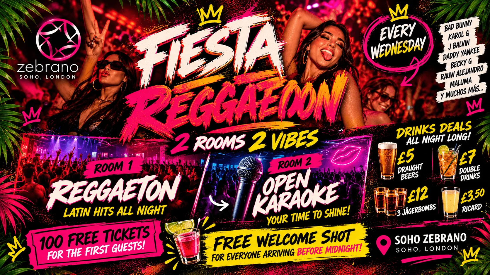 Fiesta reggaeton Soho Zebrano. 4 November 🇫🇷🇮🇹🇪🇸🇵🇹🏴󠁧󠁢󠁥󠁮󠁧󠁿 100 free tickets. Huge drink deals all night. Not at Sway Bar.