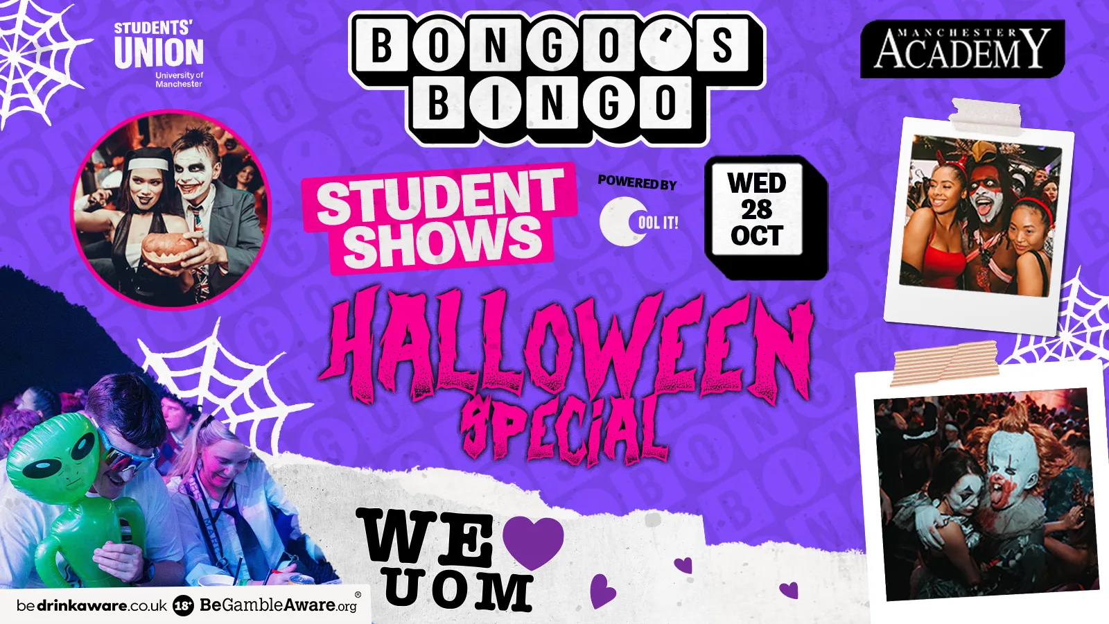BONGO'S BINGO : STUDENT SHOWS 🎊🪩🖊️🍻 WE 💜 UOM SPECIAL at Manchester Academy