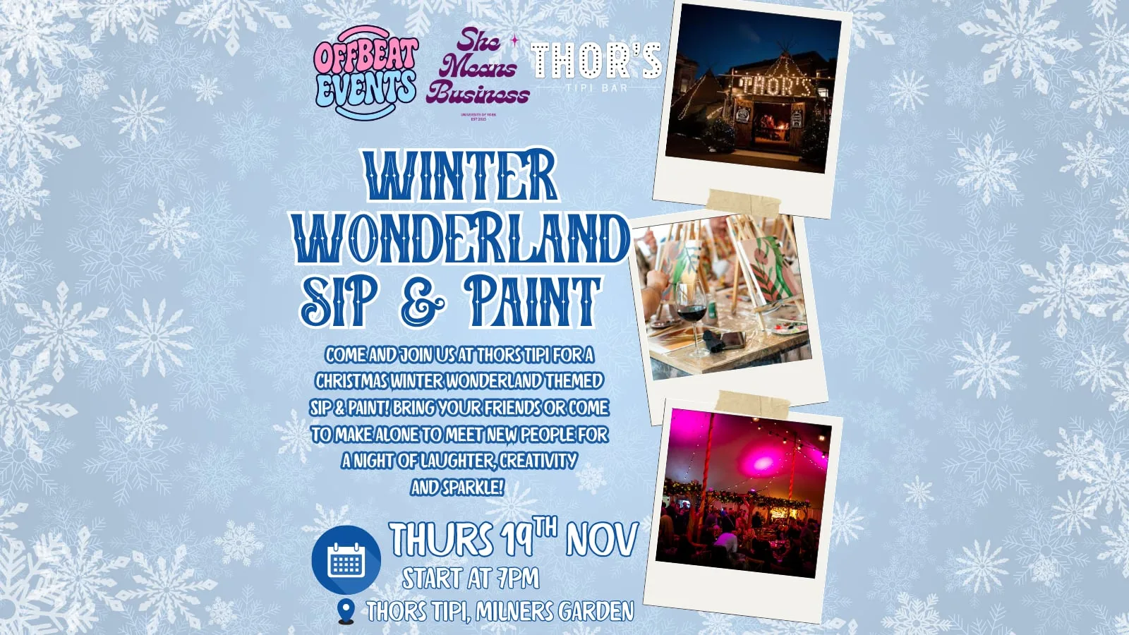 ❄️ WINTER WONDERLAND SIP & PAINT 🎨✨ at THOR'S tipi Milner