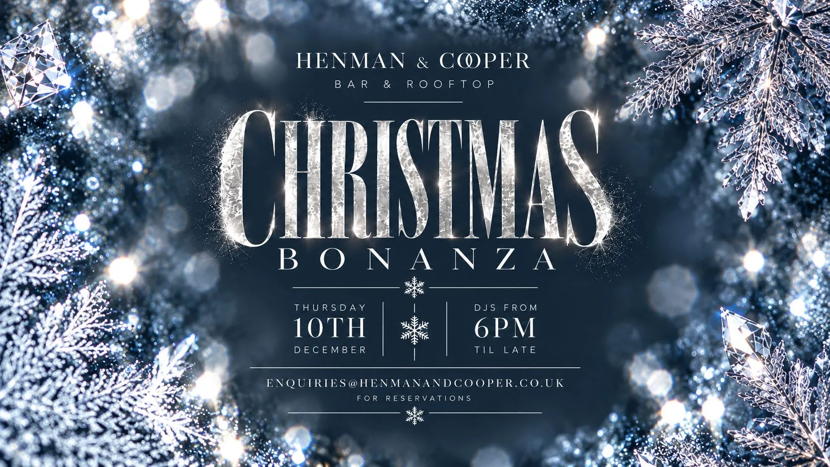 THE CHRISTMAS Bonanza! - 10TH DECEMBER 2026 BIRMINGHAM at Henman & Cooper