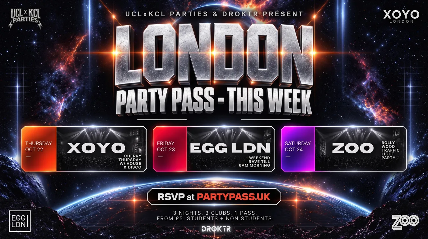 π¨ LONDON PARTY PASS: THIS WEEK π₯3 NIGHTS. 3 CLUBS. 1 MASSIVE WEEKEND