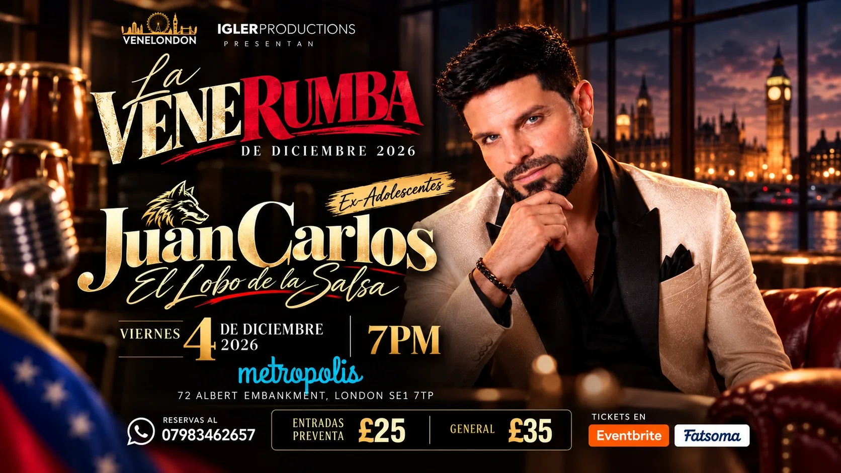 LA VENERUMBA DE DICIEMBRE 2026 at Metropolis - Vauxhall