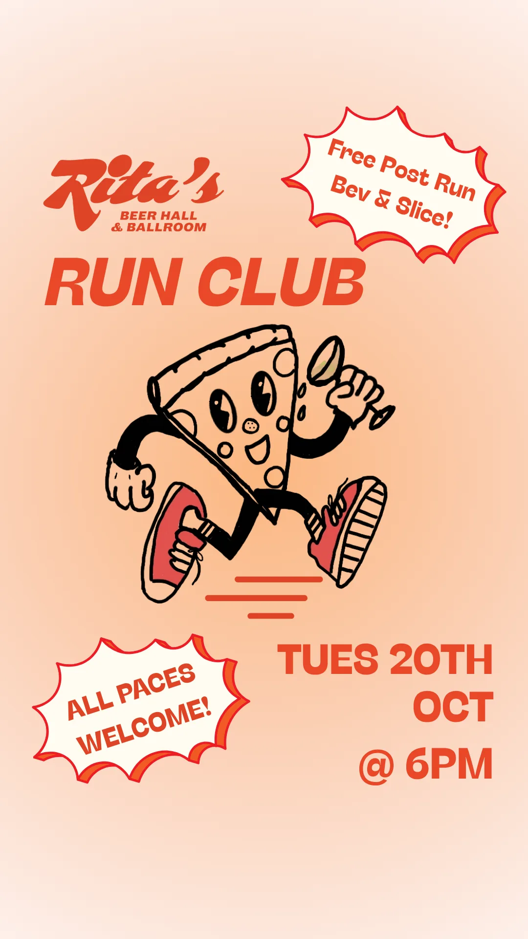 Rita's Run Club at Rita's Beer Hall and Ballroom