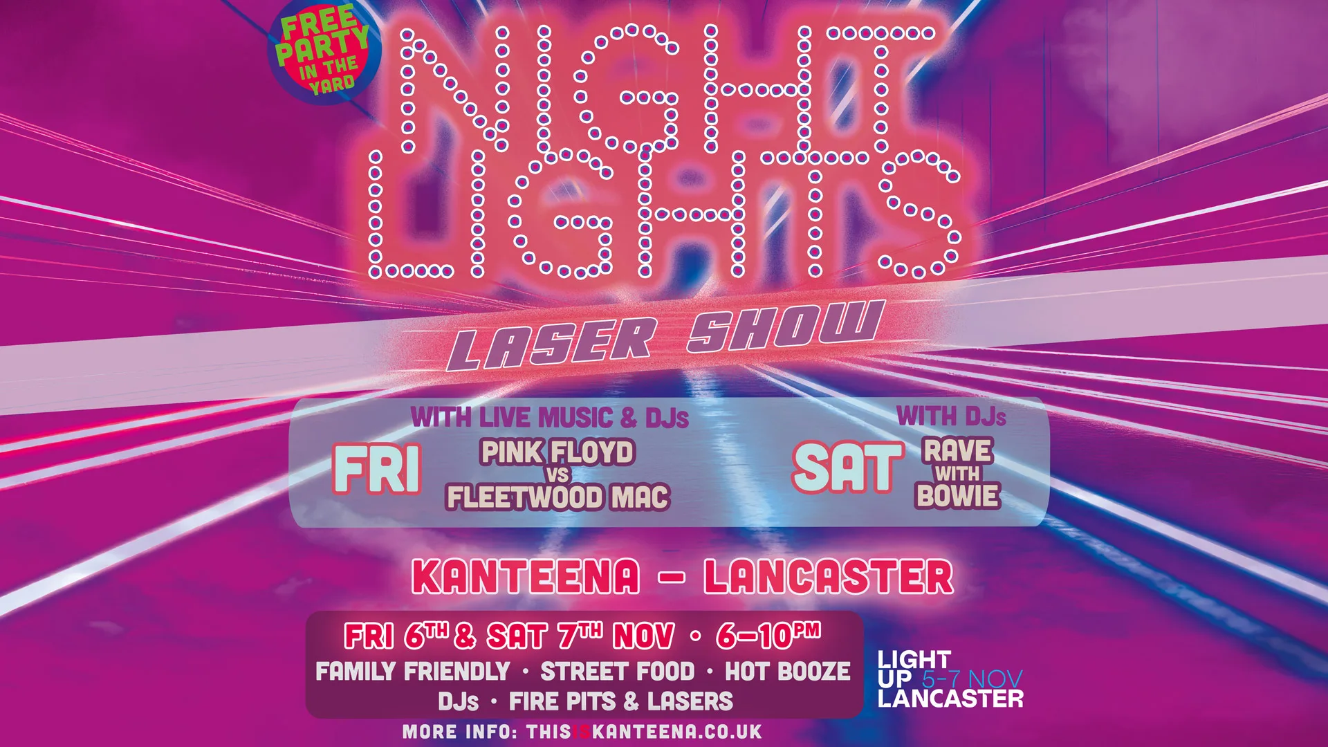 Night Lights // Late Night Family DJs & Laser Show at Kanteena
